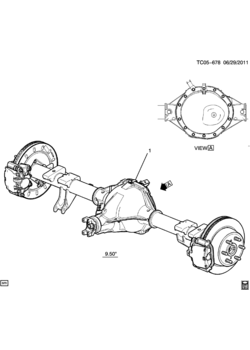 CK1(53) AXLE ASM/REAR-COMPLETE (REAR DISC BRAKES JD9)