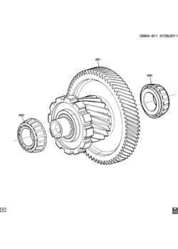 G AUTOMATIC TRANSMISSION (MH2,MH4) 6T70 FRONT DIFFERENTIAL TRANSFER GEAR