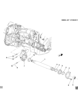 GB,GM DRIVE AXLE/FRONT INTERMEDIATE (MH7)