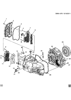 GB,GM AUTOMATIC TRANSMISSION (MHH) 6T40 CASE & RELATED PARTS