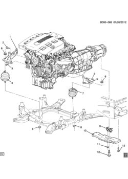 DM35-47-69 ENGINE & TRANSMISSION MOUNTING (ALL-WHEEL DRIVE MX7)