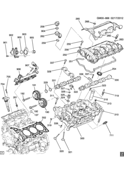 N ENGINE ASM-3.0L V6 PART 2 CYLINDER HEAD & RELATED PARTS (LFW/3.0-5)