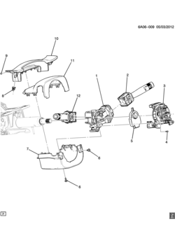 A STEERING COLUMN SWITCHES & COVERS