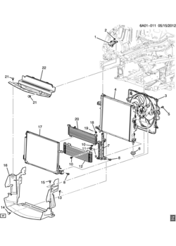A RADIATOR MOUNTING & RELATED PARTS (LFX/3.6-3)