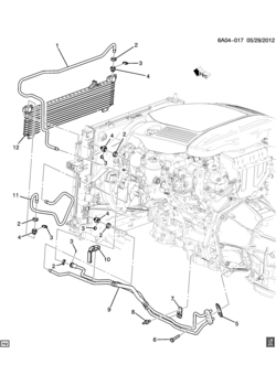 A AUTOMATIC TRANSMISSION OIL COOLER PIPES (AUTOMATIC MYA, OIL COOLING KC4)