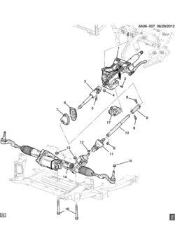 A STEERING SYSTEM & RELATED PARTS (ALL WHEEL DRIVE F46)(1ST DES)
