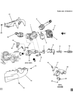 JU,JV76 STEERING COLUMN PART 2 SWITCHES & COVERS