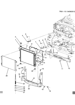 RV1 RADIATOR MOUNTING & RELATED PARTS