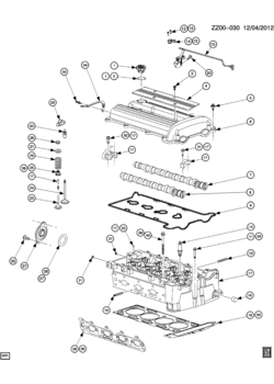 A ENGINE ASM-L4 CYLINDER HEAD AND RELATED PARTS (LSJ/2.0P)