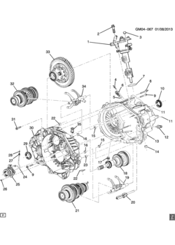 GS 6-SPEED MANUAL TRANSAXLE PART 1 CASE COMPONENTS(MR6)