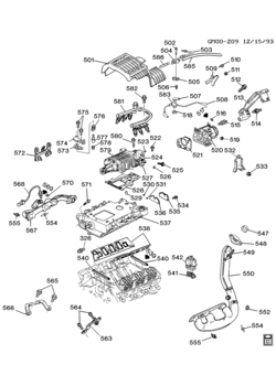 G ENGINE ASM-3.8L V6 PART 5 MANIFOLD AND FUEL RELATED PARTS (L67/3.8-1)