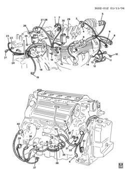 G WIRING HARNESS/ENGINE-V8 (L47/4.0C)