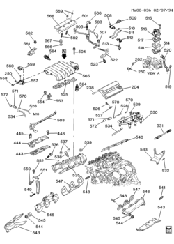 W ENGINE ASM-3.4L V6 PART 5 MANIFOLDS AND FUEL RELATED PARTS (LQ1/3.4X)