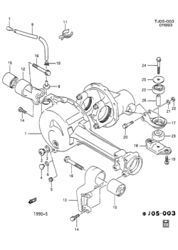 J1 DRIVE AXLE/FRONT HOUSING & MOUNTING