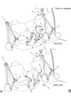 CK(16-53) SEAT BELTS/FRONT