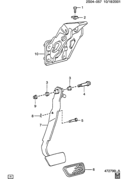 S26 BRAKE PEDAL & RELATED PARTS