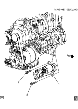 A STARTER MOTOR MOUNTING (L61/2.2F,LE5/2.4B)