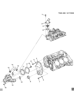 G ENGINE ASM-4.3L V6 PART 3 FRONT COVER & COOLING (LU3/4.3X)