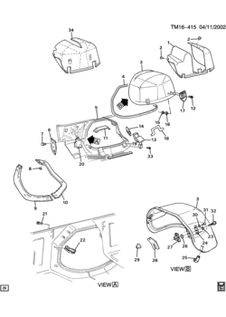 LM ENGINE COVER & RELATED PARTS