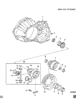 SL26 AUTOMATIC TRANSAXLE (MU4) DIFFERENTIAL COMPONENTS