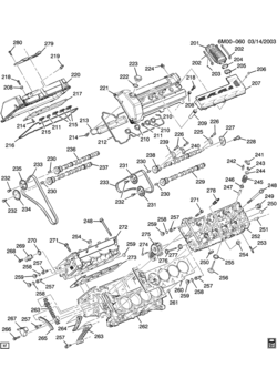 K ENGINE ASM-4.6L V8 PART 2 CYLINDER HEAD & RELATED PARTS (L37/4.6-9)