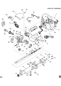 V STEERING COLUMN-& RELATED PARTS