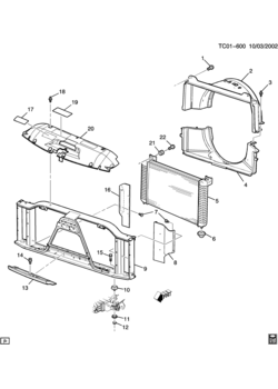 CK1(03-53) RADIATOR MOUNTING & RELATED PARTS