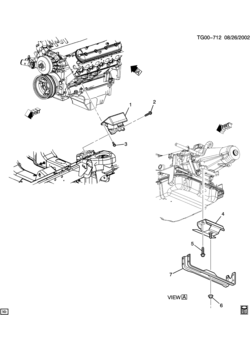 G ENGINE & TRANSMISSION MOUNTING-V8 (LM7/5.3T, M30)