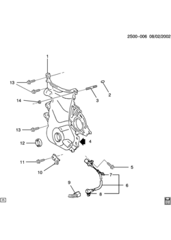 SM26 ENGINE ASM-1.8L L4 PART 9 FRONT COVER & RELATED PARTS (1.8-8)(LV6)