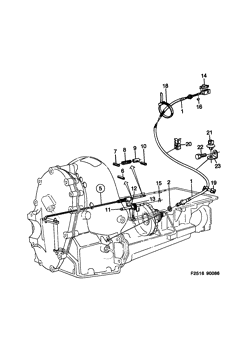 Controls in gear box, (1986-1989) , A