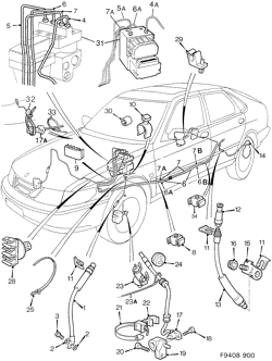 Brake lines ABS, (1994-1998)