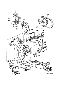 Pump, hydraulic oil, (1990-1993) , Also valid for CV 1994