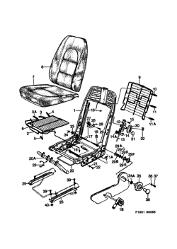 Front seats Part 2 - Automatic belt, (1988-1989) , LHD, US