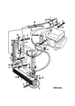 Oil cooler - Automatic transmission, (1990-1993) , A, L1013313-,L2009536-,L8001518-