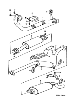 Exhaust system, (1990-1993) , TURBO