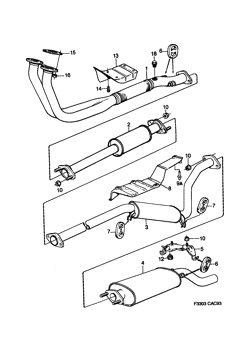 Exhaust system, (1990-1993) , I
