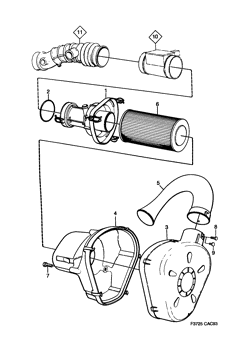 Air cleaner, (1990-1993) , TURBO