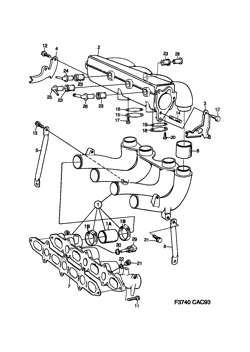 Intake manifold, (1992-1993) , B234I