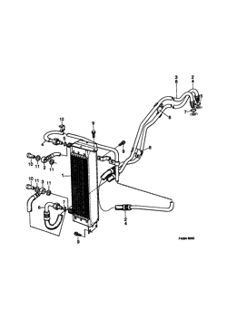Oil cooler - Engine, (1986-1989)