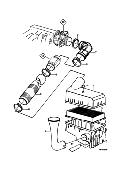Air cleaner - engine, (1986-1988) , I