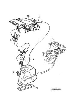 Crank case ventilation - 6-cylinder, (1994-1998) , 6-CYL