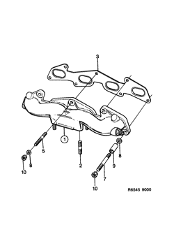 Exhaust manifold, (1985-1989) , TURBO