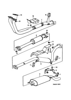 Exhaust system, (1986-1989) , I