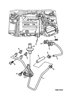 SAI - Check valve, (1994-1997) , 6-CYL