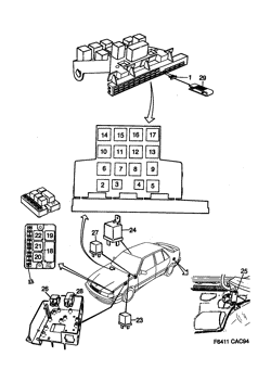 Relays and fuses, (1994-1994)