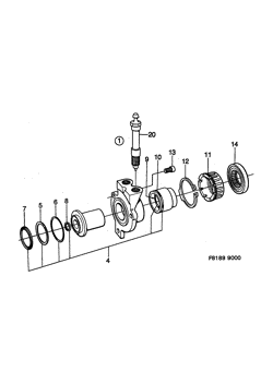 Release bearing - Slave cylinder, (1985-1989) , M
