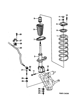 Springs and shock absorber, (1992-1993)