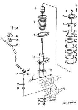 Springs and shock absorber, (1997-1998)