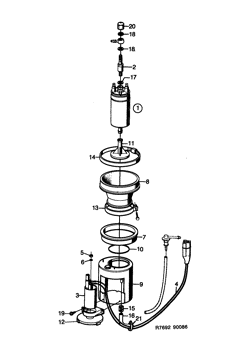 Fuel pump, (1986-1989) , B202