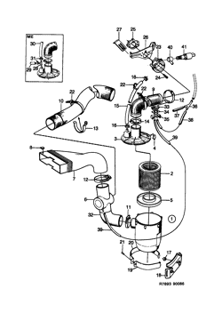 Air cleaner - carburettor engine, (1986-1989)